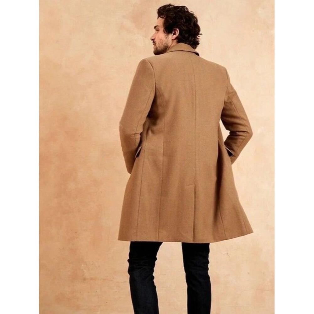 NEW Banana Republic Wool Blend Topcoat Camel Brown Men's XS $249 594210 NWT - Picture 4 of 11
